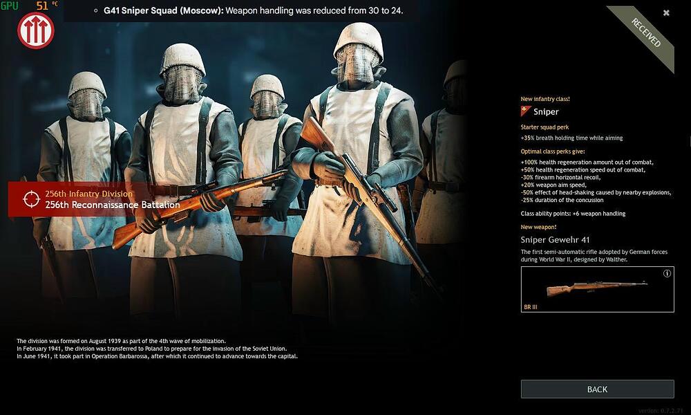 G41 Sniper squad nerfed