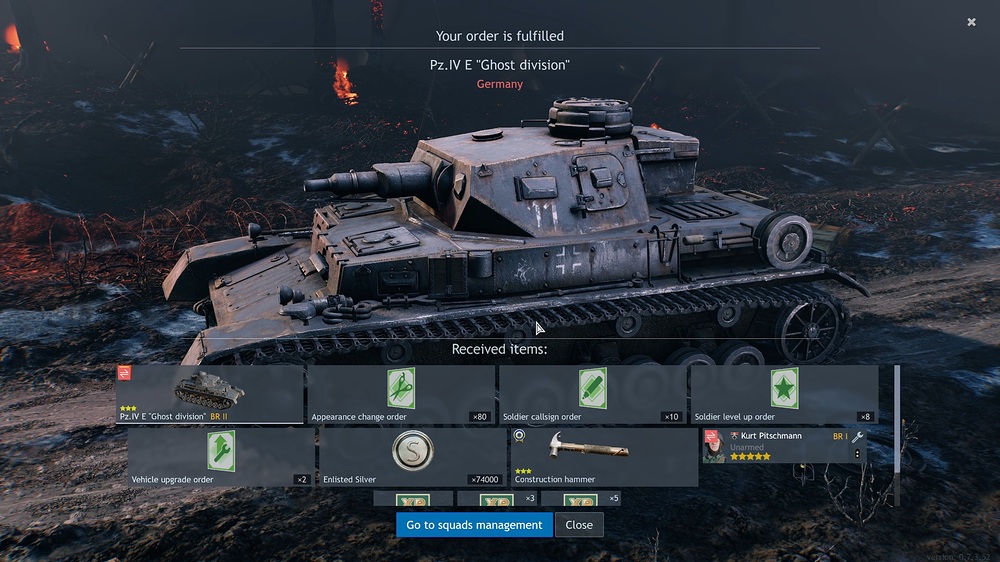 vehicle pz IV E ghost division