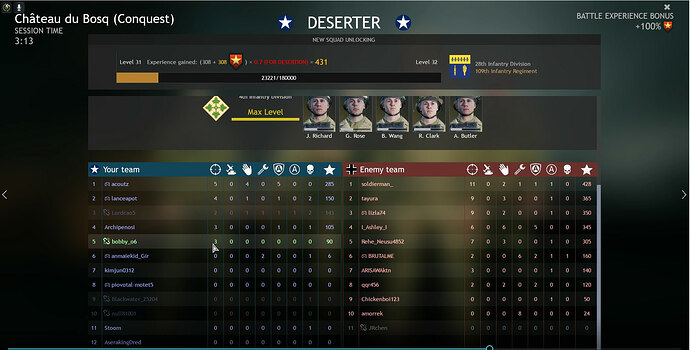 3 kills - 308 xp - LB