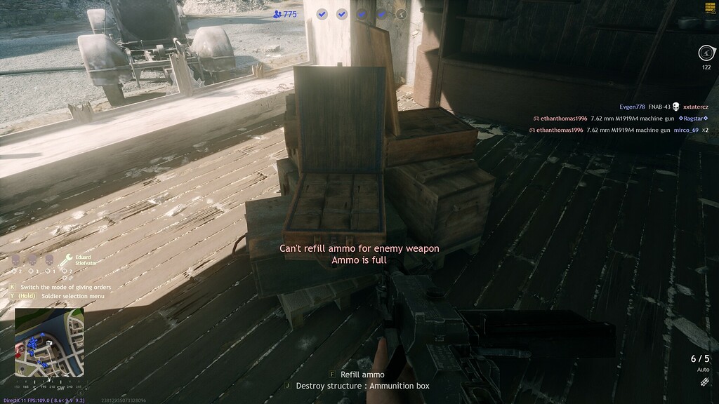 Let the engineer rearm other weapons at ammo box Suggestions Enlisted