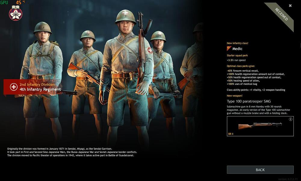 Japanese BR1 Medic to BR2