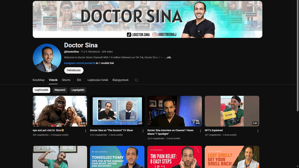 (3) Doctor Sina - YouTube - Google Chrome 2025. 09. 17. 6_10_10