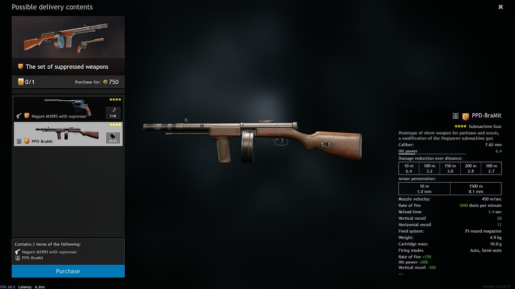 Gold weapon purchase limit Mess Room Enlisted