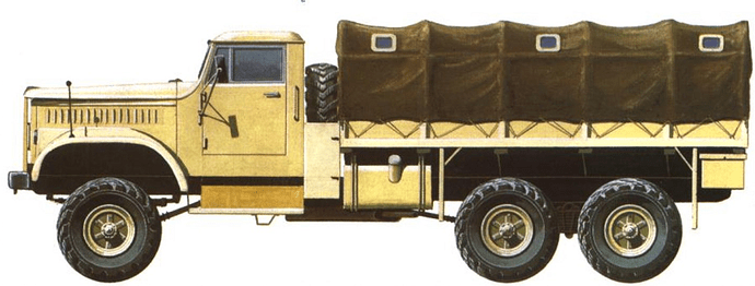 WW2 6x6 Transport Truck RUS Model With Roof Cover