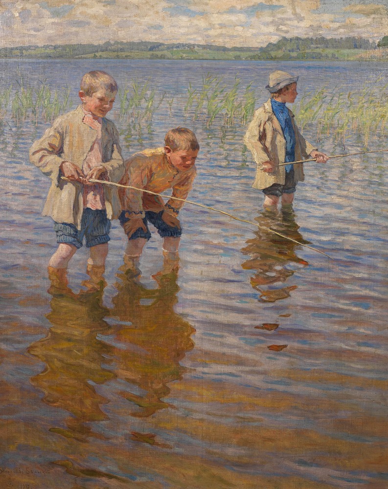 Nikolai_Bogdanov-Belsky_-Mid-day_fishing(1917)
