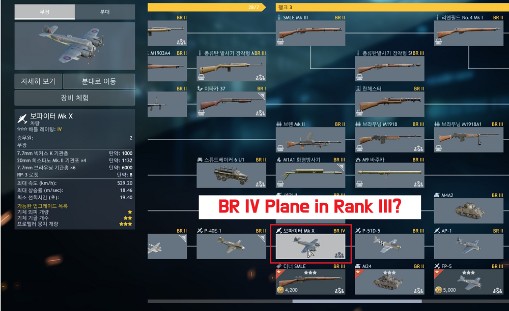 BR 4 Plane in Rank 3