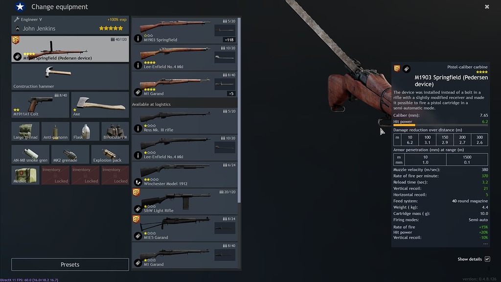 M1903 Springfield Pedersen Device Suggestions Archive Enlisted