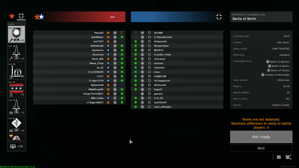 Custom matches Current game version Bug Reports Enlisted