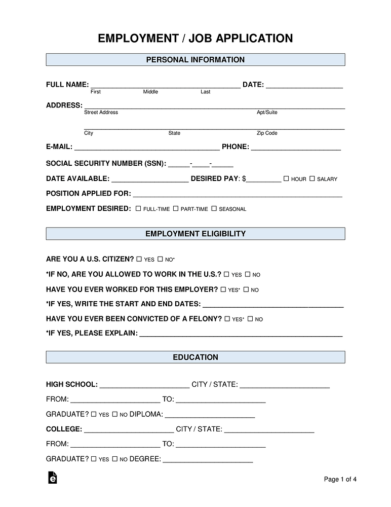 Employment-Job-Application