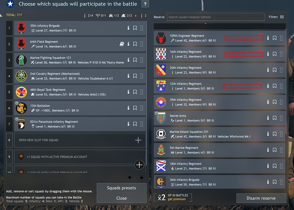 squad dev progress