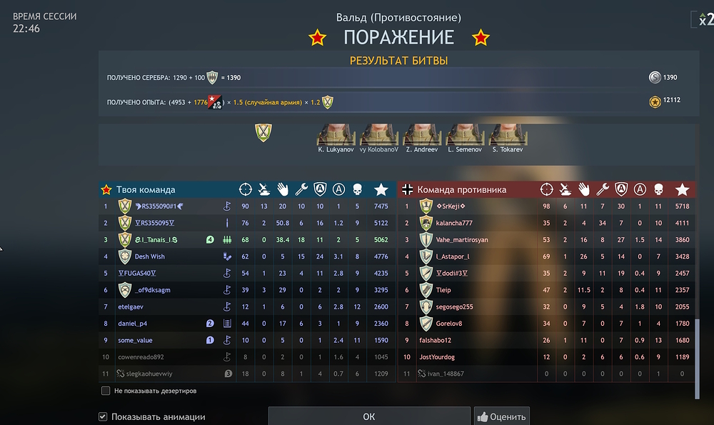 Итоги боя