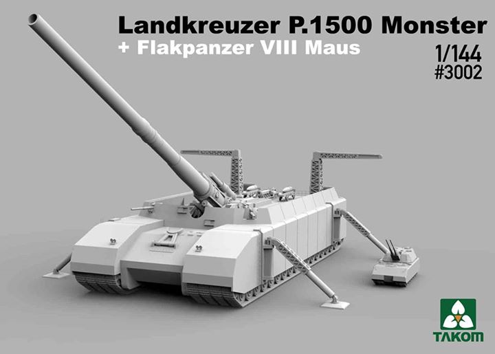 1-144 Takom - Landkreuzer P.1500 mosters+flakMaus