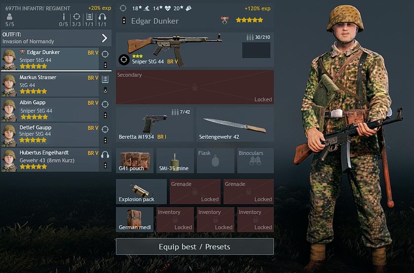 German BR5 Sniper assault squad