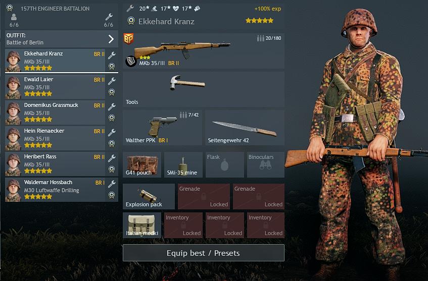 German Event Engineer squad with BP weapons