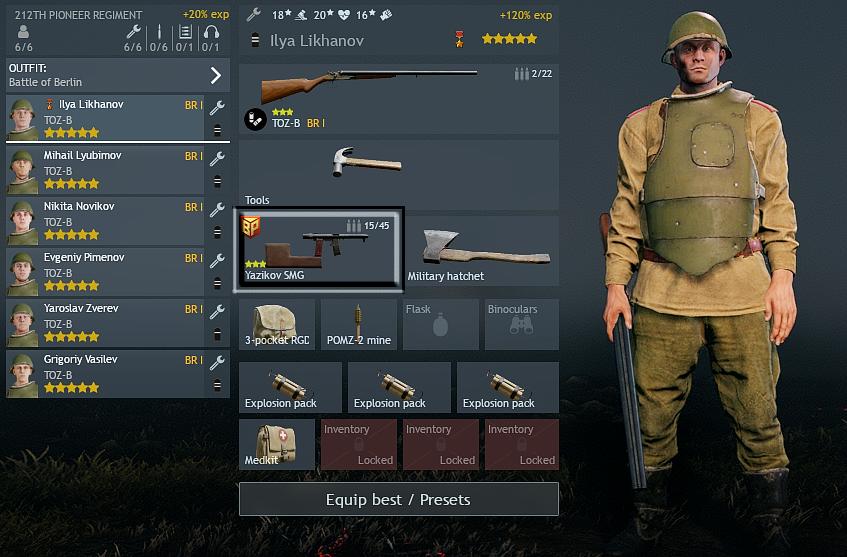 Soviet Engineer squad layout