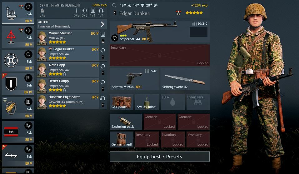 German BR5 Sniper squad