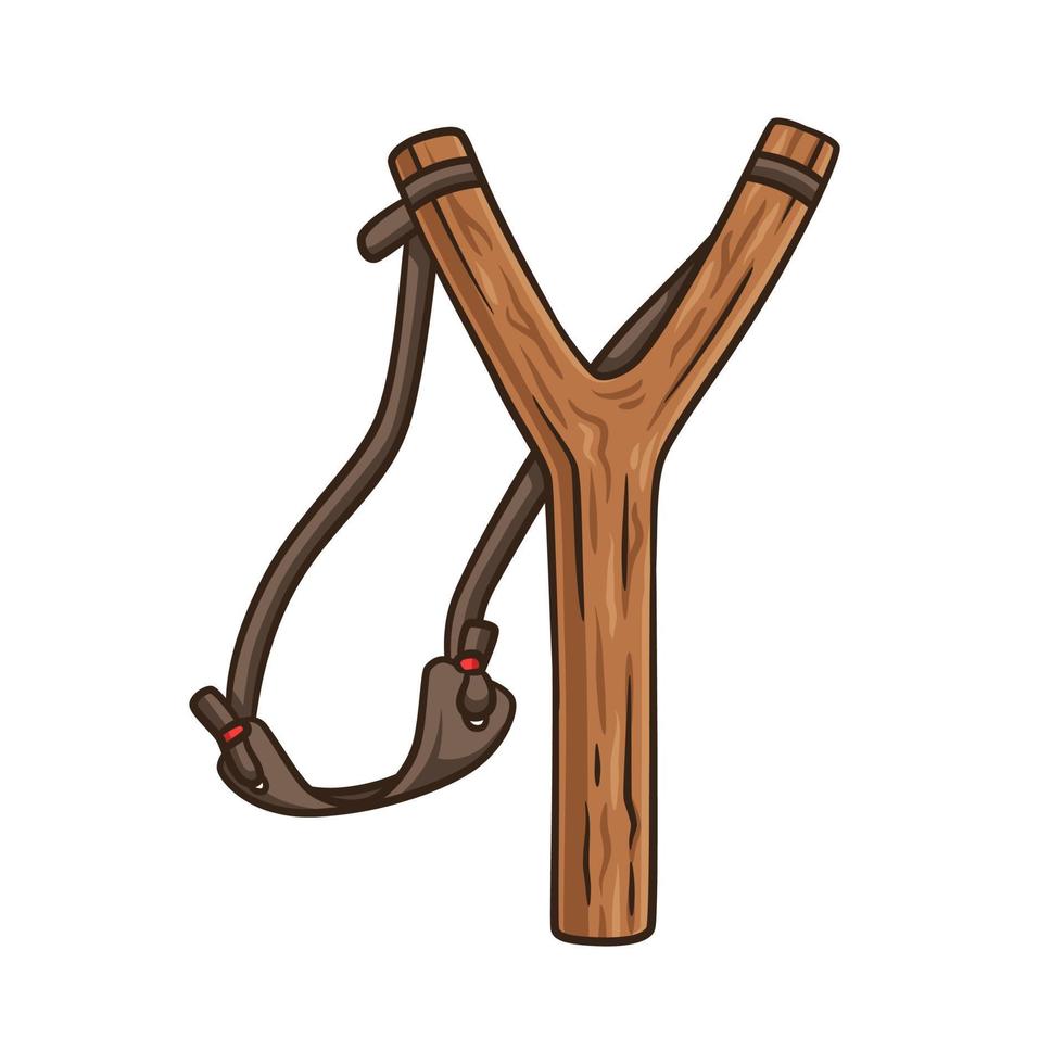hand-drawn-wooden-slingshot-illustration-free-vector