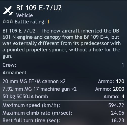 Bf 109 E-7 U2