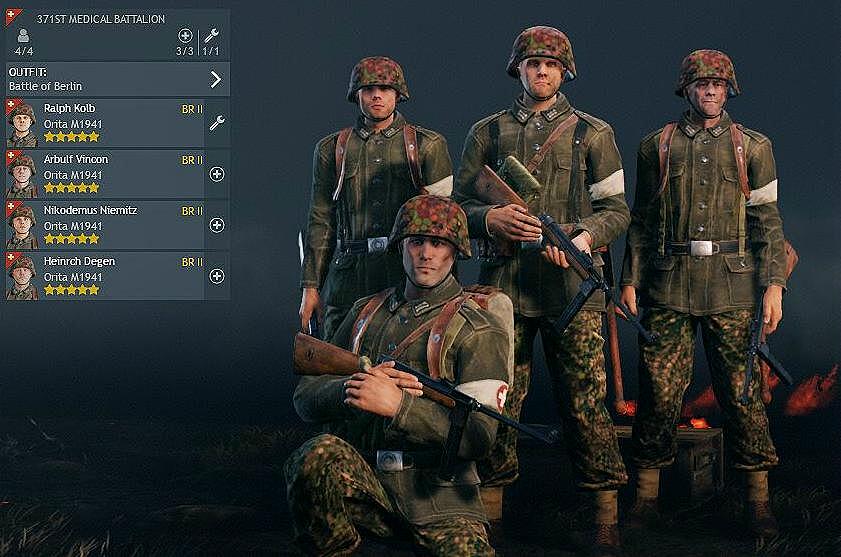 German 371st Medical Battalion Orita M1941 squad