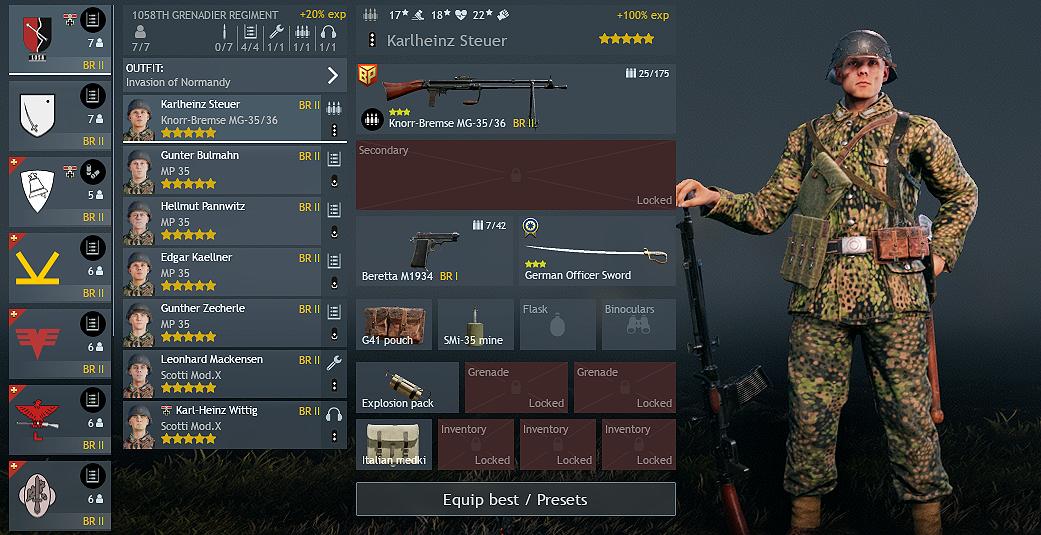 BR2 German MP35 1058th Grenadier Regiment